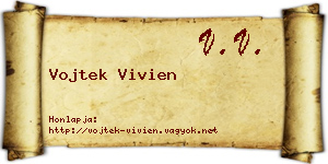 Vojtek Vivien névjegykártya